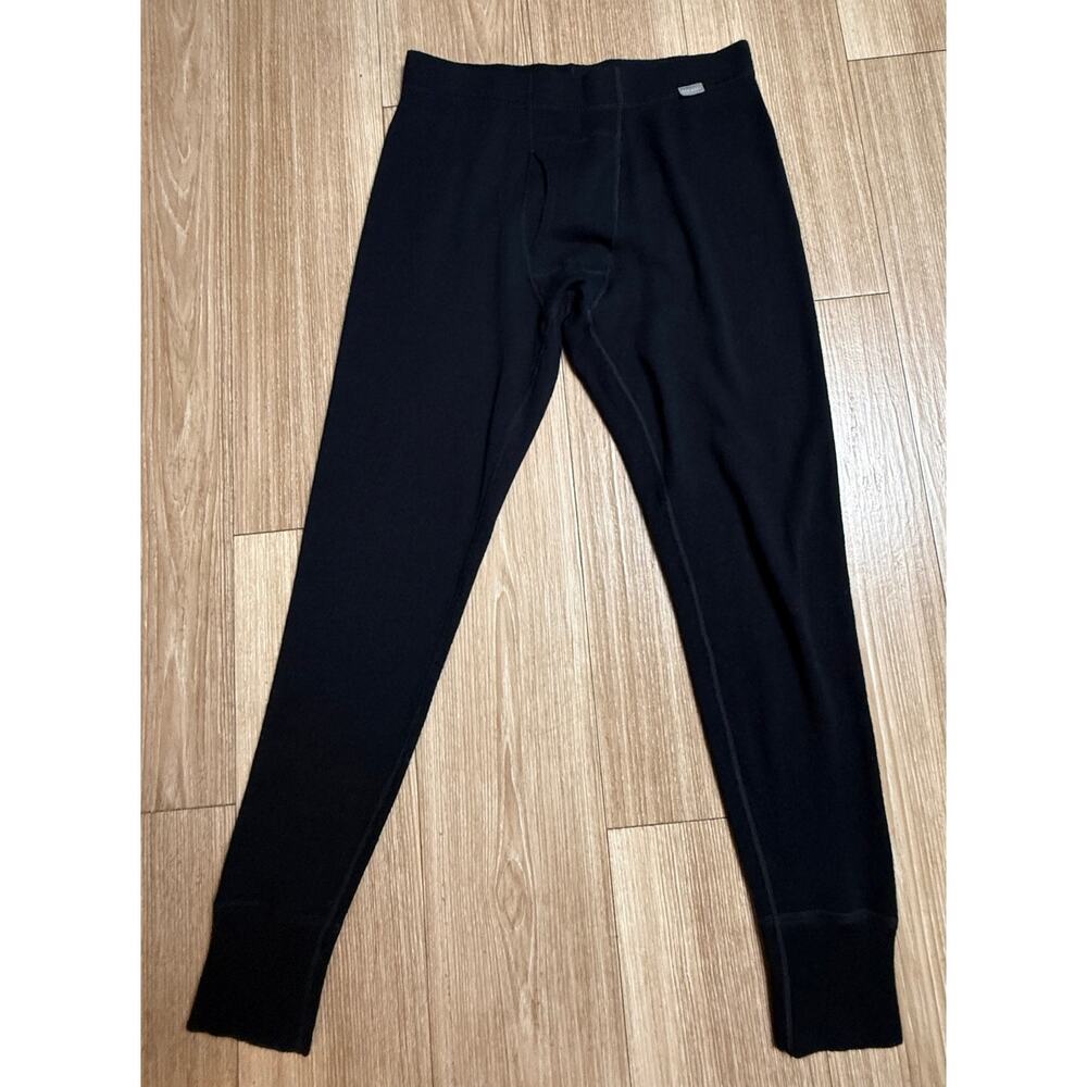 Meriwool Layers S  Men Black 100% Superfine Merino Wool Base Layer Leggings